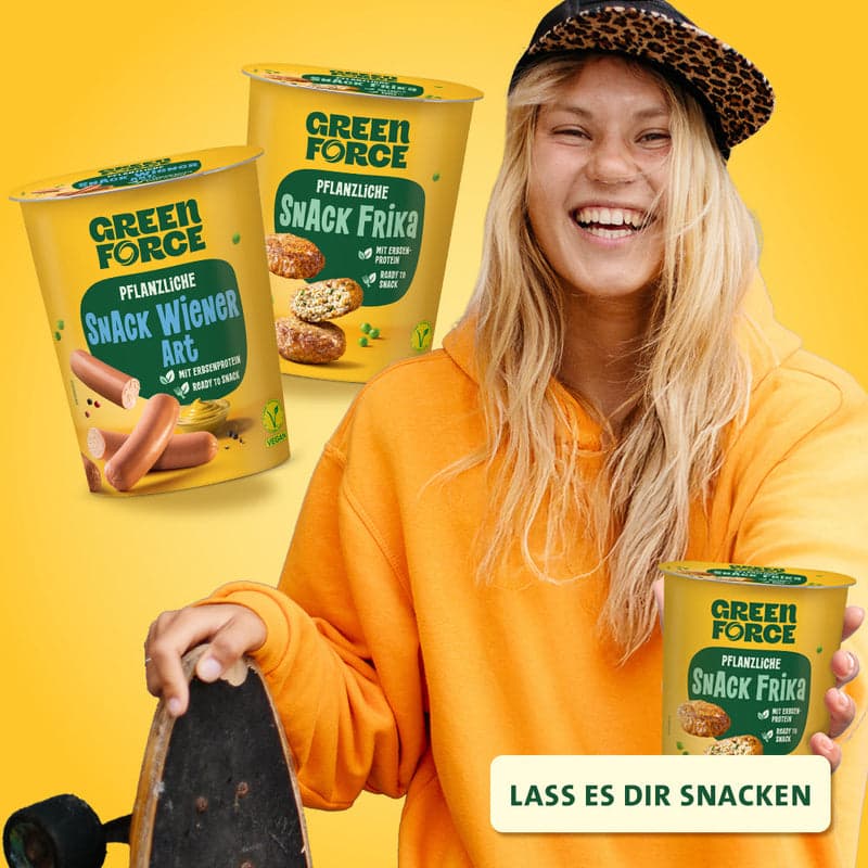Pflanzliche Snackbecher von GREENFORCE