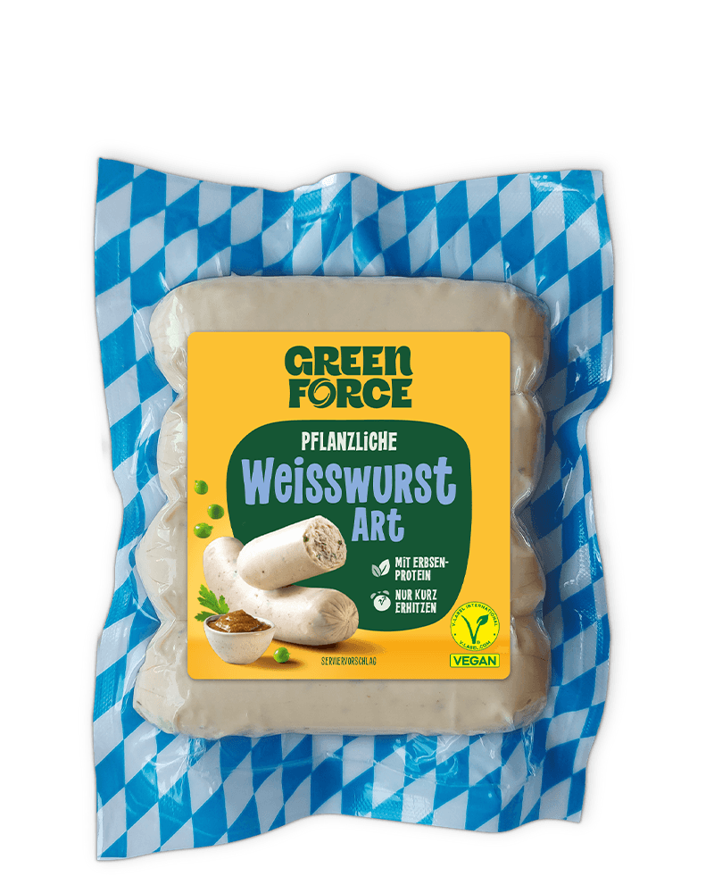 Pflanzliche Weisswurst